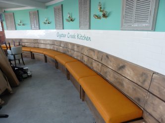 bespoke upholstered bench - restaurant seating, Hill Upholstery & Design