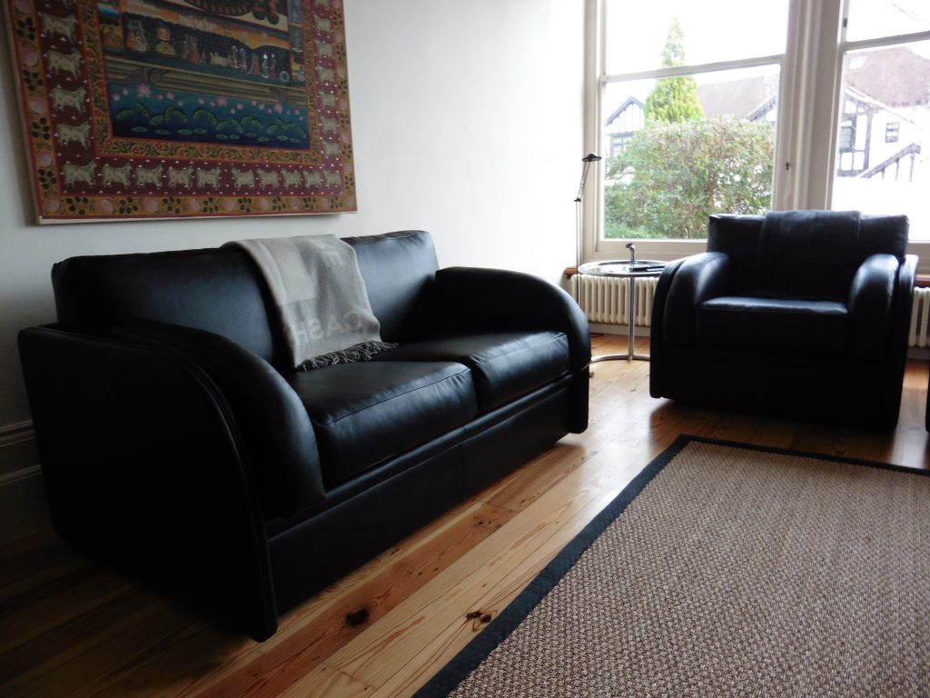 leather sofa reupholstered