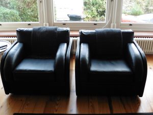 Yarwood Leather armchair reupholstery