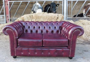 reupholster leather chesterfield