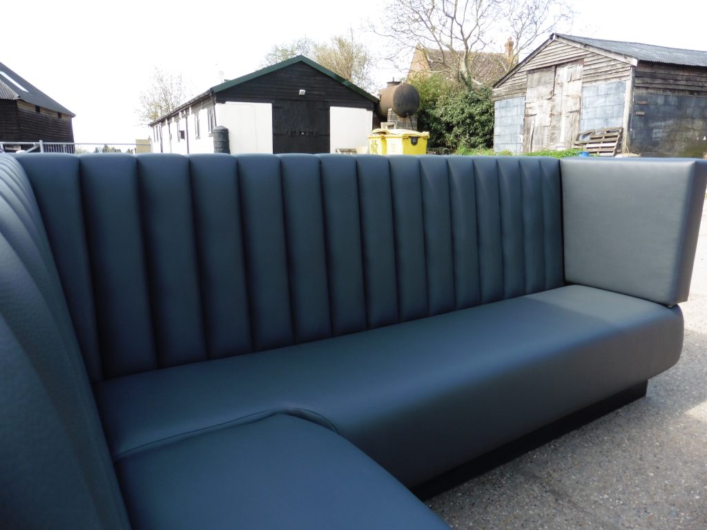 Upholstered banquette seating