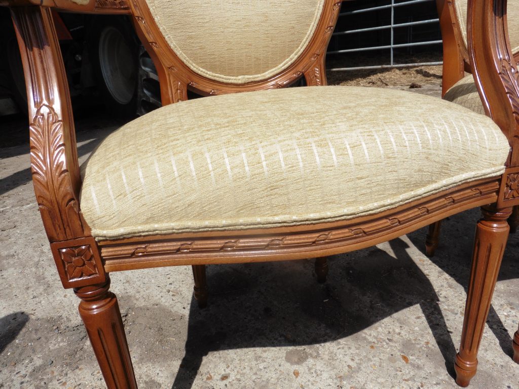 reupholstered dining chairs