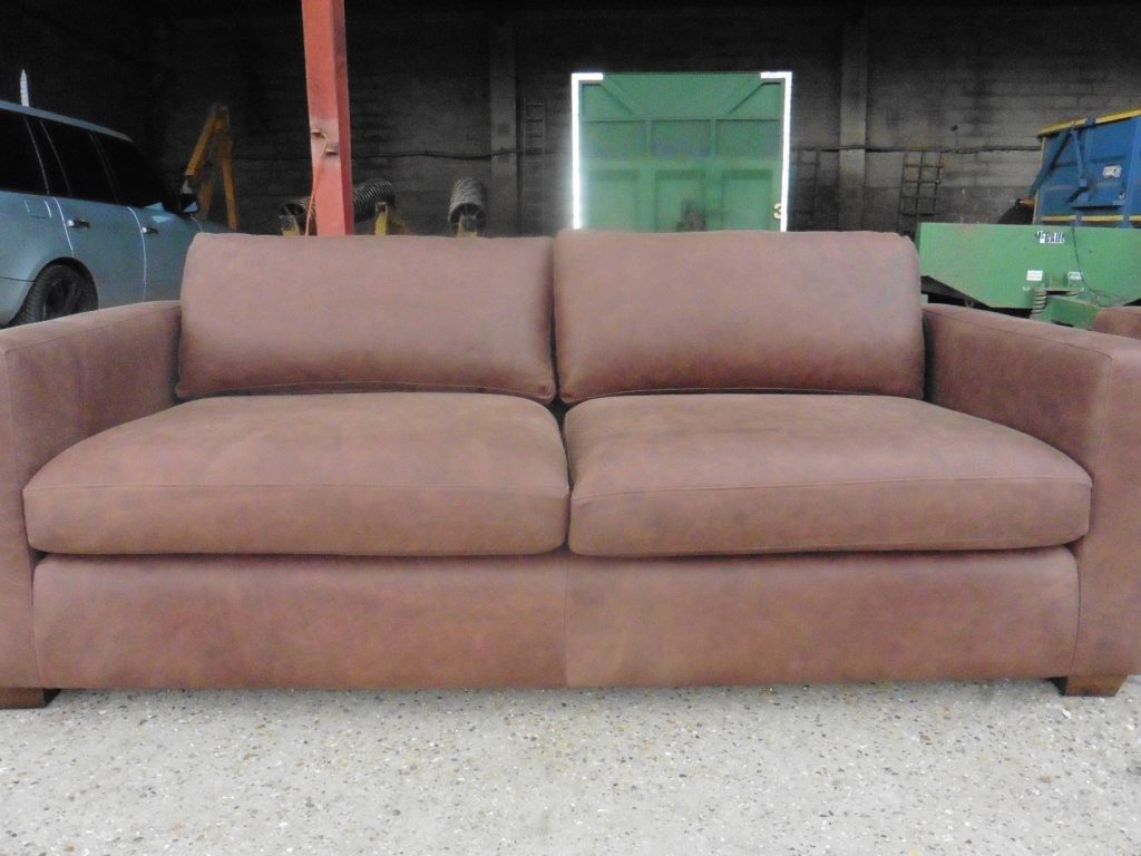 Reupholstered sofa