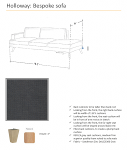 custom made sofa
