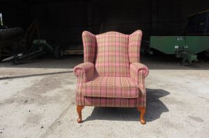 re-cover & redesign wingback chair- HIll Upholstery & Design, Essex Upholsterers