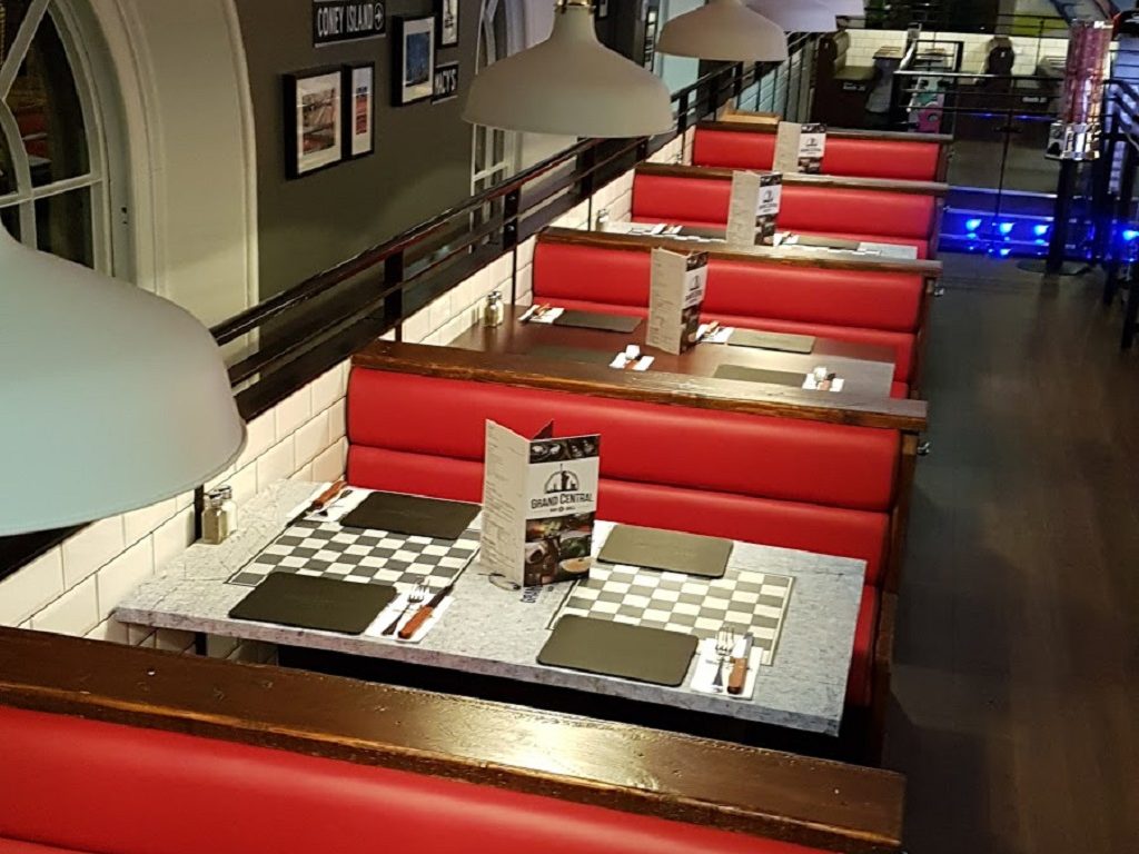 Grand Central Chelmsford Essex upholstered restaurant seating