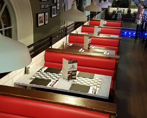 Grand Central Chelmsford Essex upholstered restaurant seating