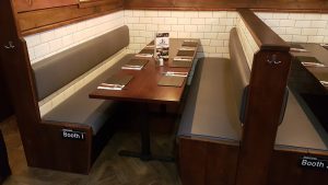 upholstered restaurant seating 6