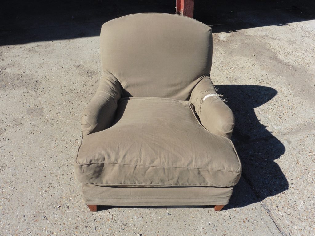 recovered upholstered chair