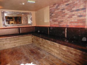 The Vine Brentwood bar and restaurant seating upholstery Hill Upolstery & Design