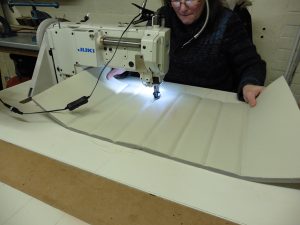 VW camper van reupholstery machine 3 hill upholstery