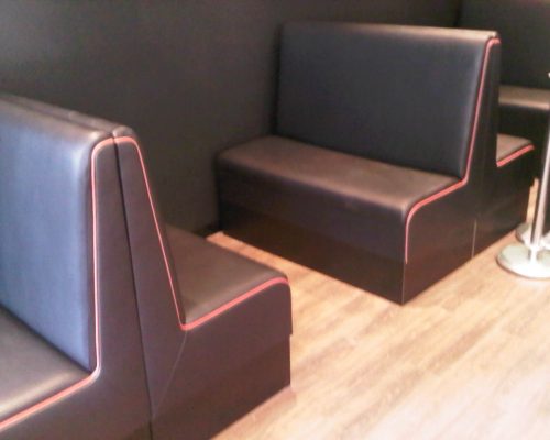 Caffe & Cream in Billericay, Essex manufacture seating Hill Upholstery & Design