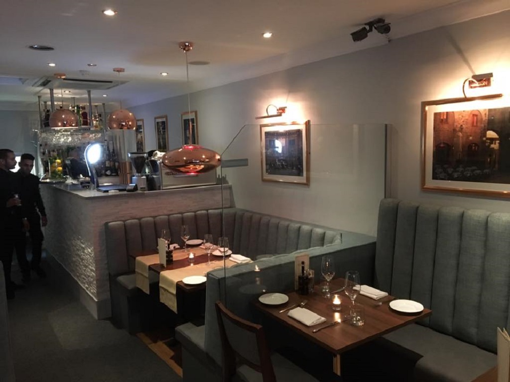 Cucina Italian Restaurant Leigh on sea Essex manufacture restaurant seating recover restaurant booth restaurant banquette recover dining chair Southend upholsterers Fobbing (5)