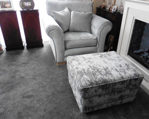 Recover reupholster footstool Essex Fobbing Stanford Le HOpe Upholsterer Orsett Brentwood, Upholsterers Essex