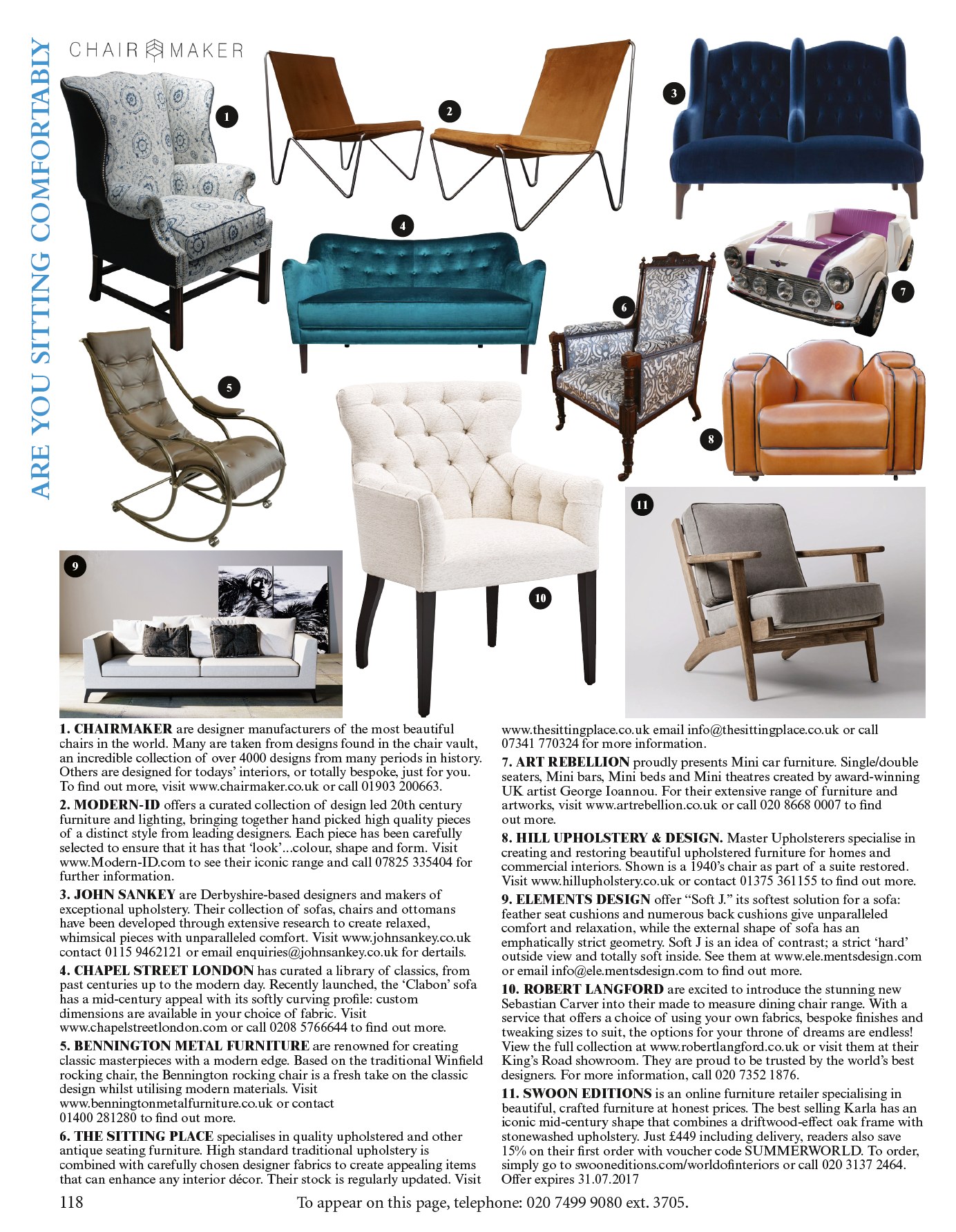 World Interiors Magazine Hill Upholstery & Design Essex
