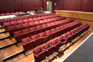 Theatre seat upholstery auditorium upholstery recover Hampton Hill theatre - Hill Upholstery & Design