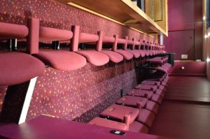 Theatre seat upholstery auditorium upholstery recover Hampton Hill theatre - Hill Upholstery & Design