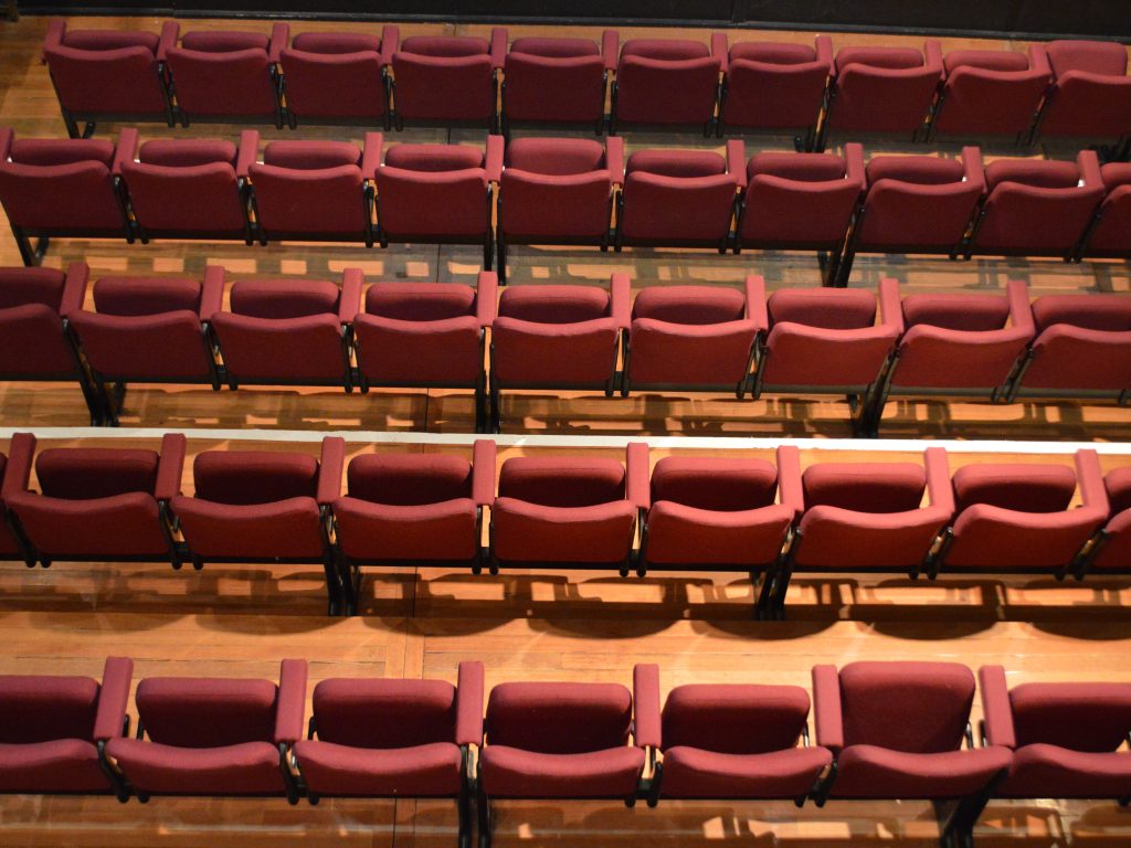 Theatre seat upholstery auditorium upholstery recover Hampton Hill theatre - Hill Upholstery & Design