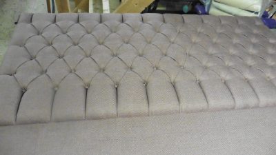 Deep buttoned upholstered headboard - Hill Upholstery & Design