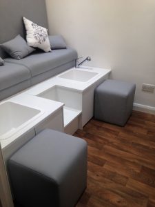 pedicure pod upholstered seating Stanford Le Hope hair salon Essex (3)