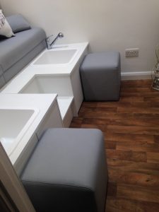 pedicure pod upholstered seating Stanford Le Hope hair salon Essex (5)