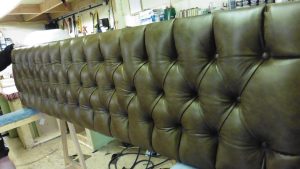 Deep buttoned headboard Hill Upholstery and Design Essex