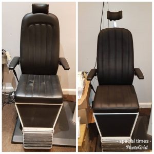 Gill Eyecare Hornchurch testimonial Hill Upholstery & Design opthalmic testing chair reupholstery