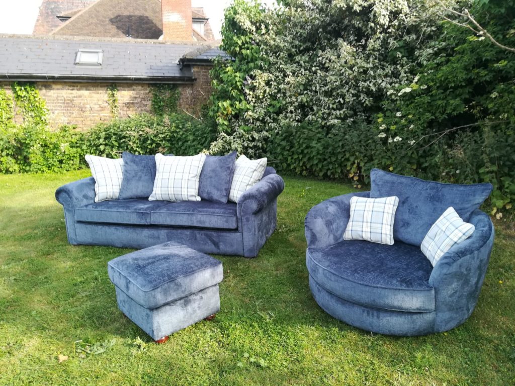 Reupholstered sofa Rayleigh Hill Upholstery & Design Essex London