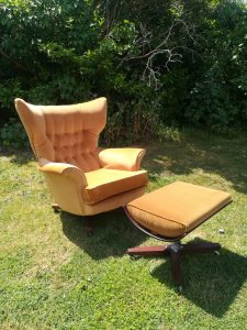 G-Plan Chair and footstool Hill Upholstery & Design Essex London
