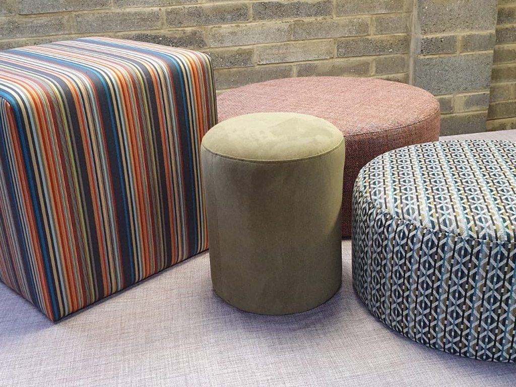 Bespoke Upholstered Footstools Pouffes Essex