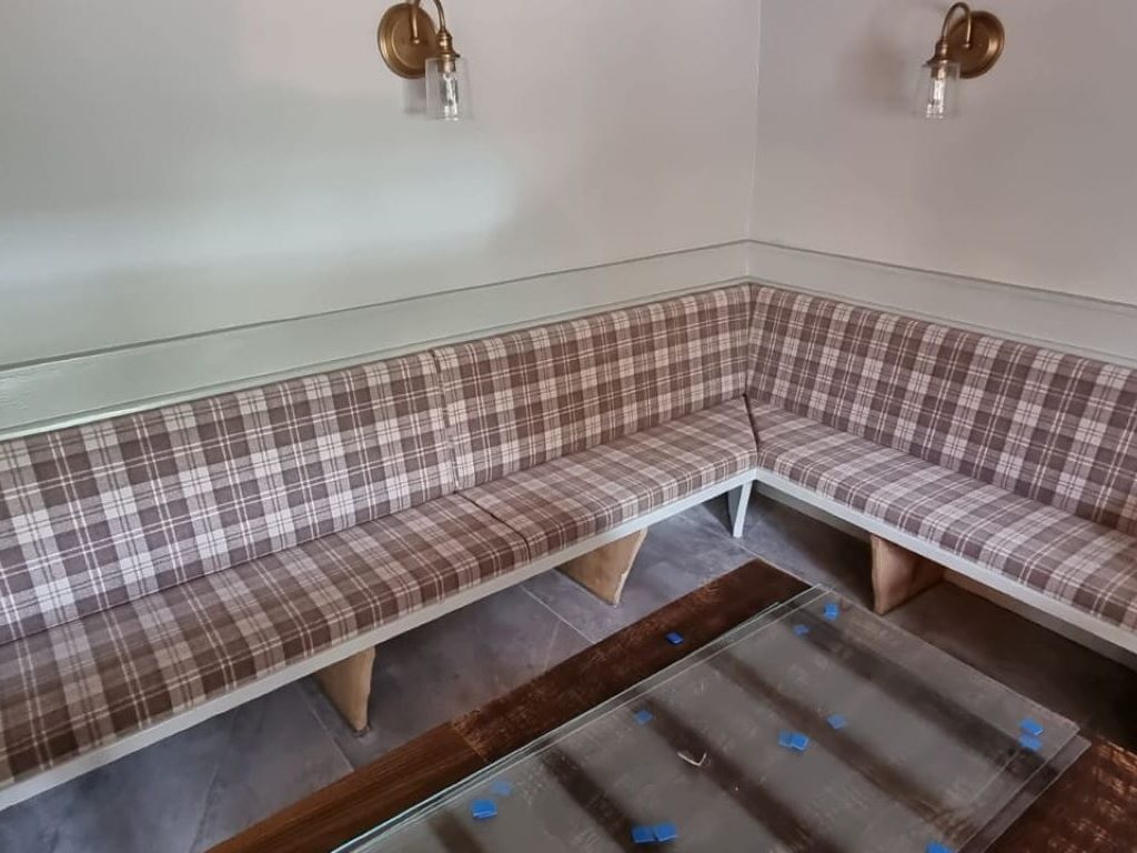 pub corner seating reupholstery essex