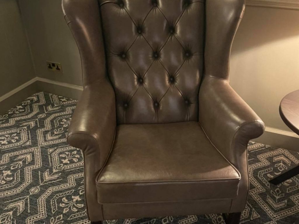 hotel leather chair reupholstery norwich