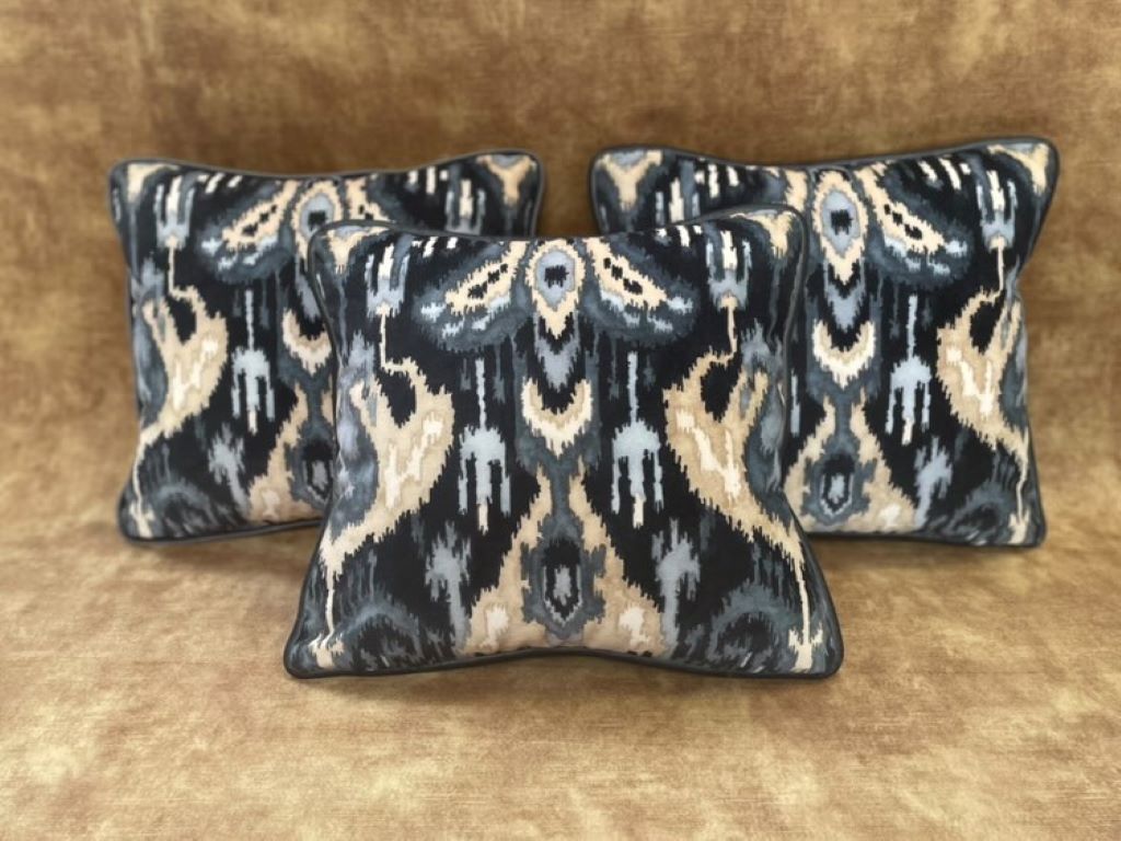 Linwood Fabric scatter cushions with Cristina Marrone Fabrics