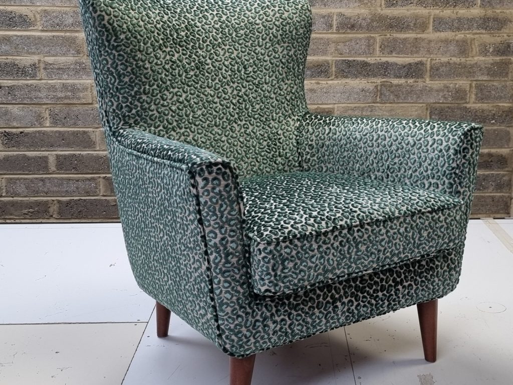 mid century chair reupholstered essex
