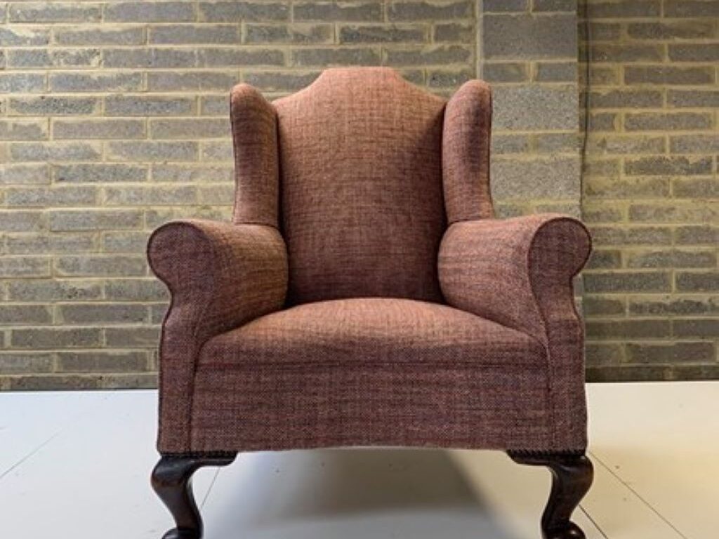 Edwardian Wing Chair Reupholstery Hill Upholstery