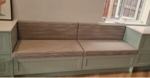 bespoke kitchen bench upholstery in London