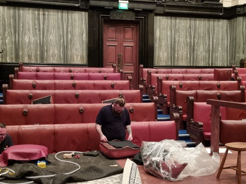 County Hall upholstery in London