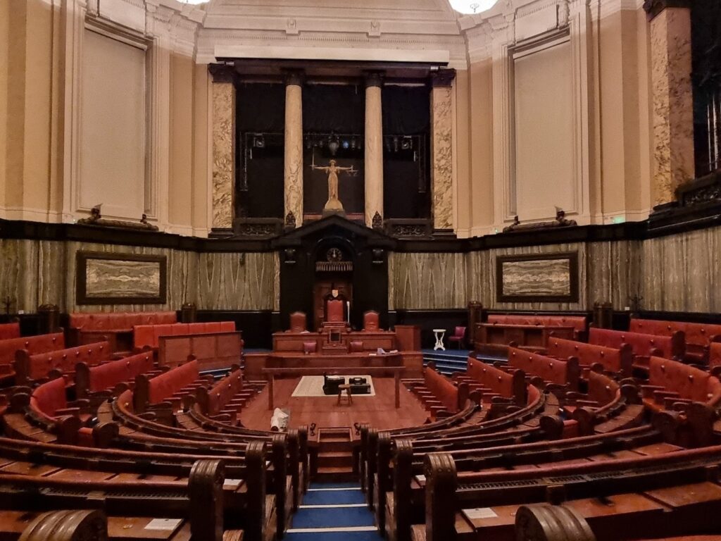 County Hall upholstery in London