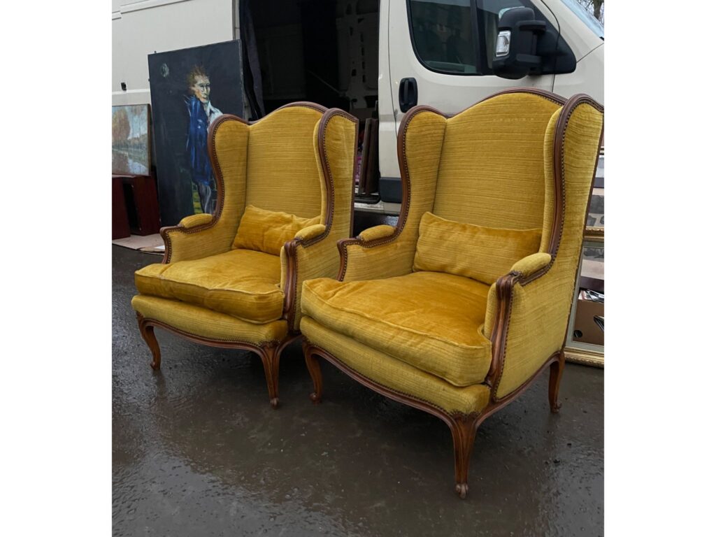 wooden bergeres chairs upholstery London