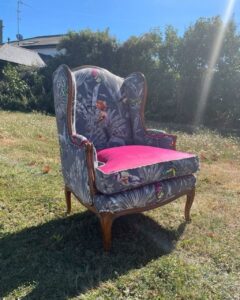 wooden bergeres chairs upholstery London