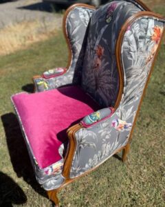 wooden bergeres chairs upholstery London